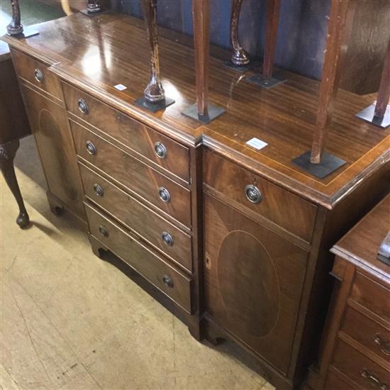 Mahogany breakfront sideboard